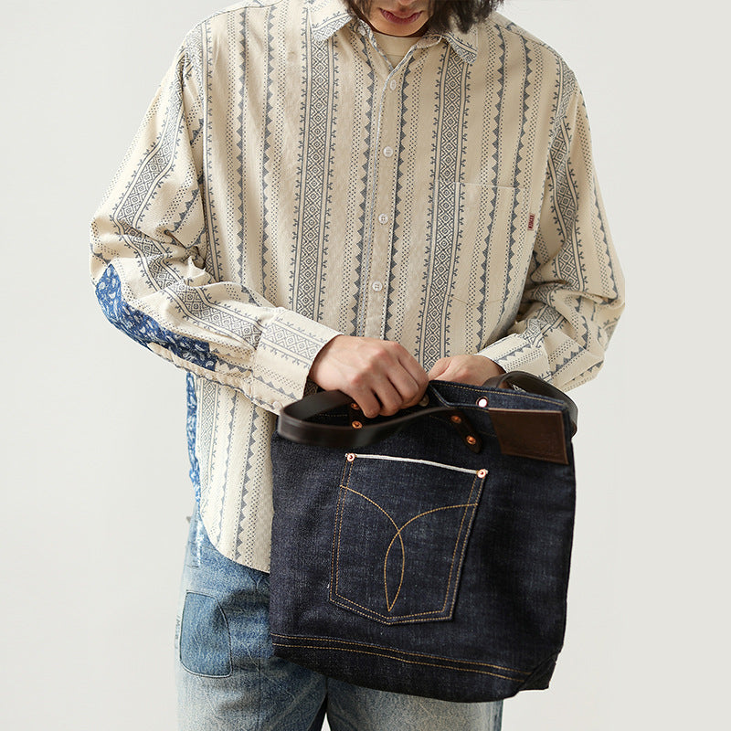 New Spring Ethnic Navajo Cashew Nut Long Sleeve Shirt