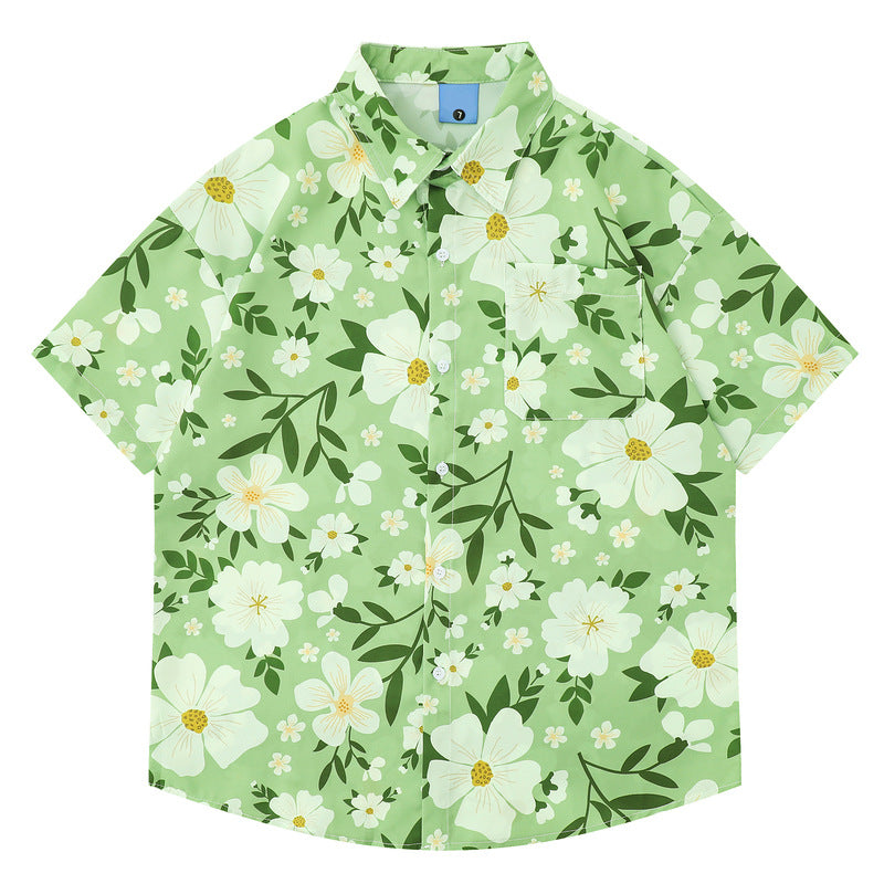 New for summer: Aloha print short-sleeved shirt