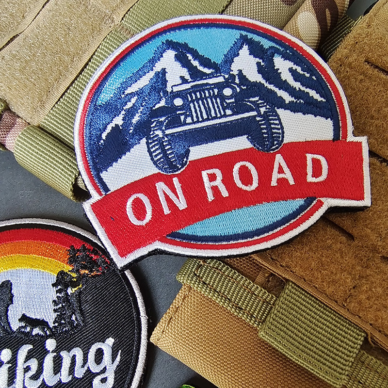 American casual retro embroidered fabric with 5 types of badges