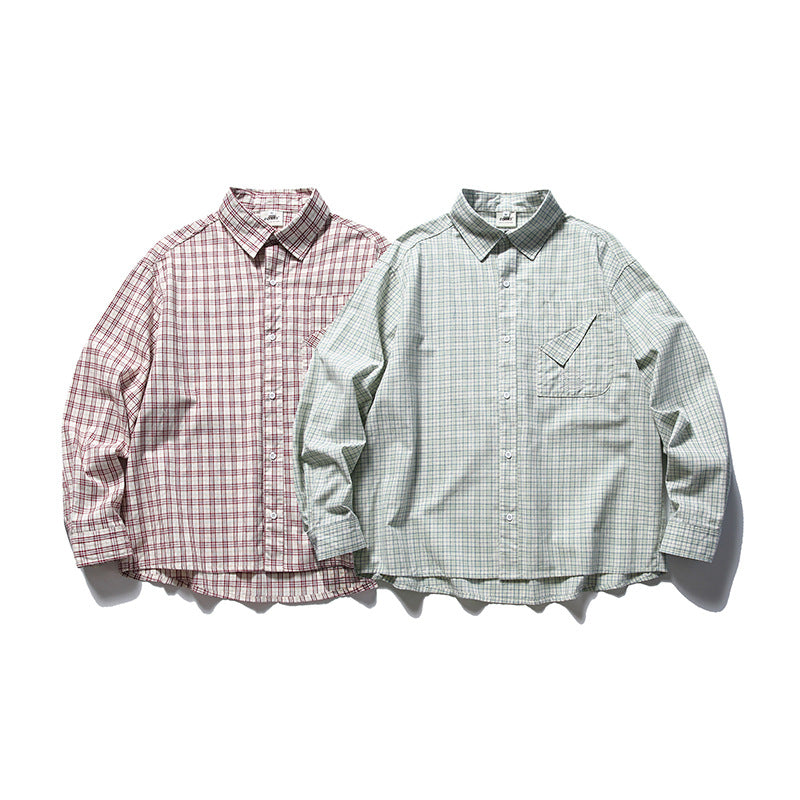 Spring New Arrivals 100% Cotton Check Long Sleeve Shirt