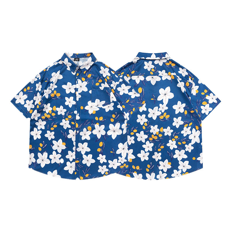 New for summer: Aloha print short-sleeved shirt
