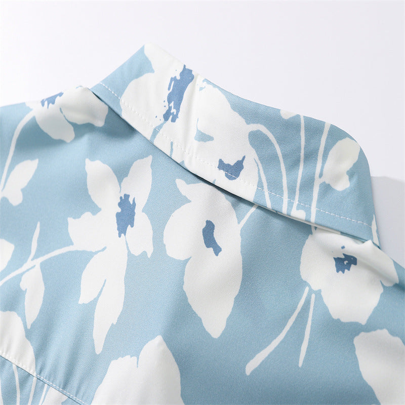 New for summer: floral print long-sleeved shirt