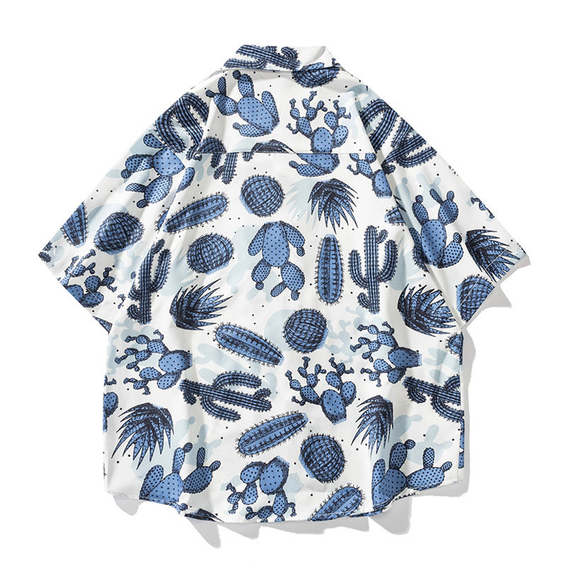 New for summer: cactus print short-sleeved shirt