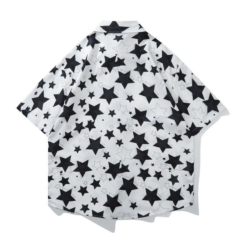 New summer star pattern short sleeve shirt