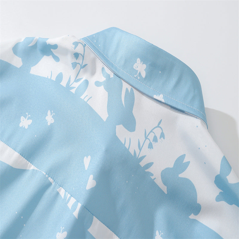 New for Spring: Cute rabbit print long sleeve shirt