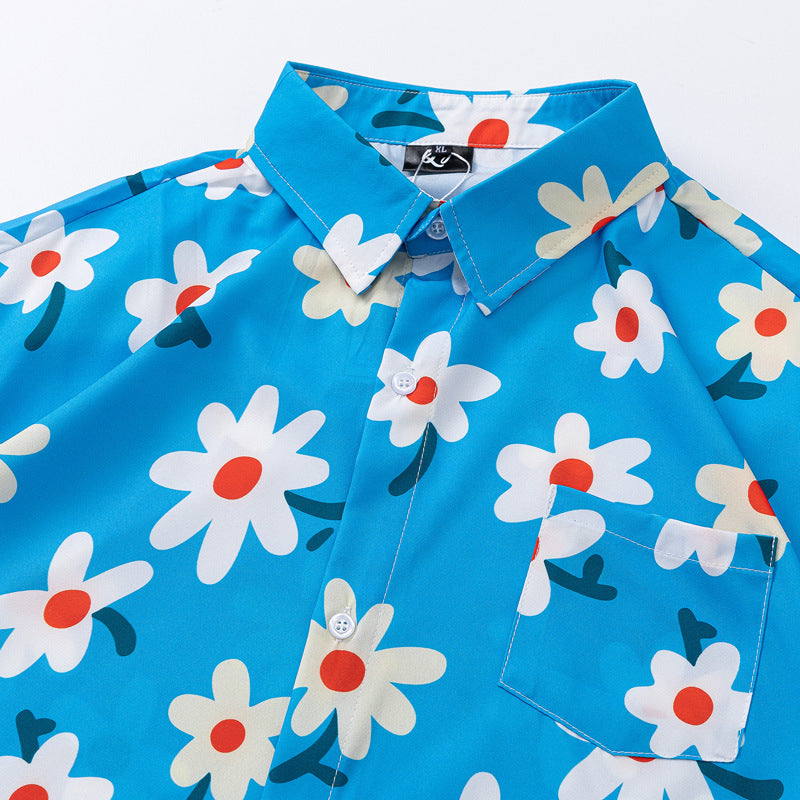 Aloha style daisy print shirt