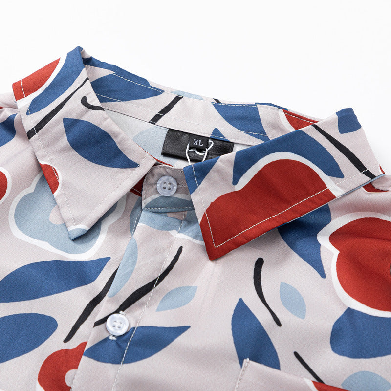 New for summer: floral print short-sleeved shirt