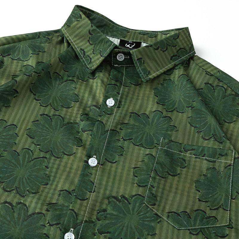 New for summer: Aloha print short-sleeved shirt