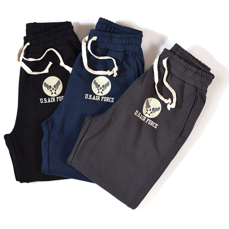 Air Force Print Adjustable American Casual Pants
