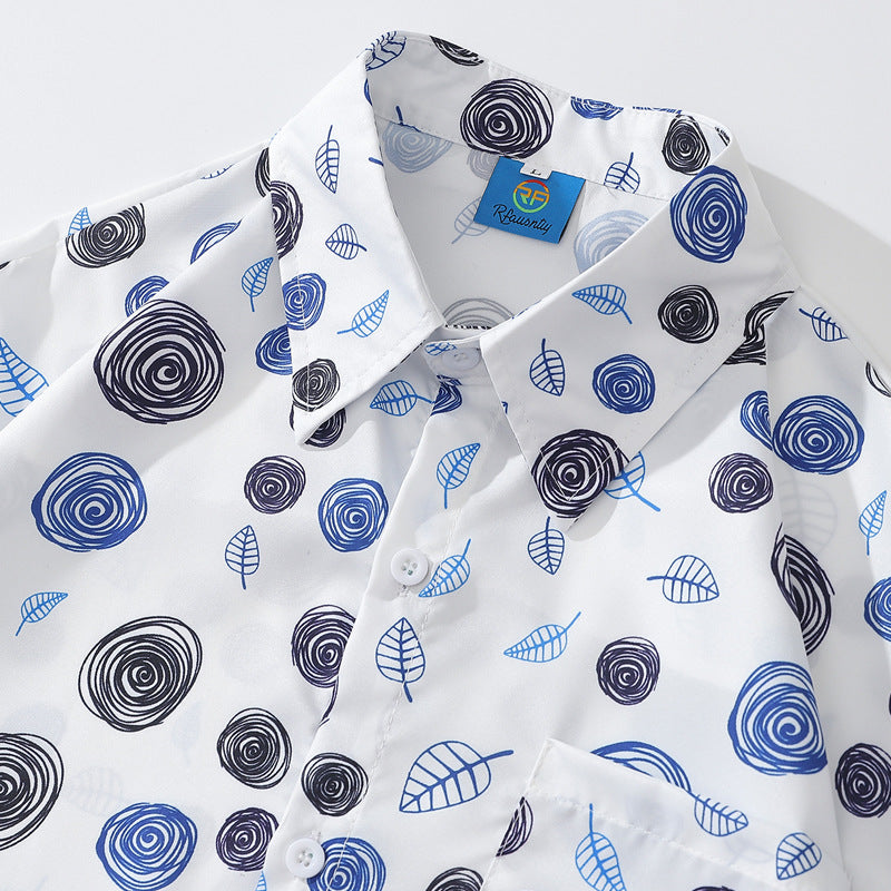 Spring New Line Print Shirt
