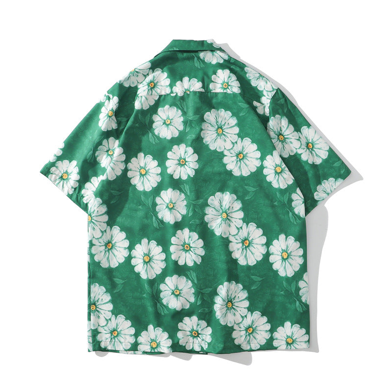 New for summer: floral print short-sleeved shirt