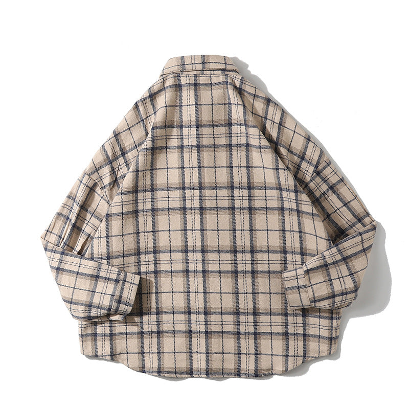 New Spring Vintage Check Long Sleeve Shirt