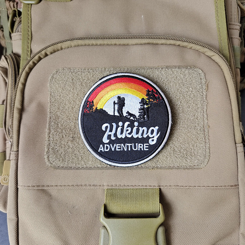 American casual retro embroidered fabric with 5 types of badges