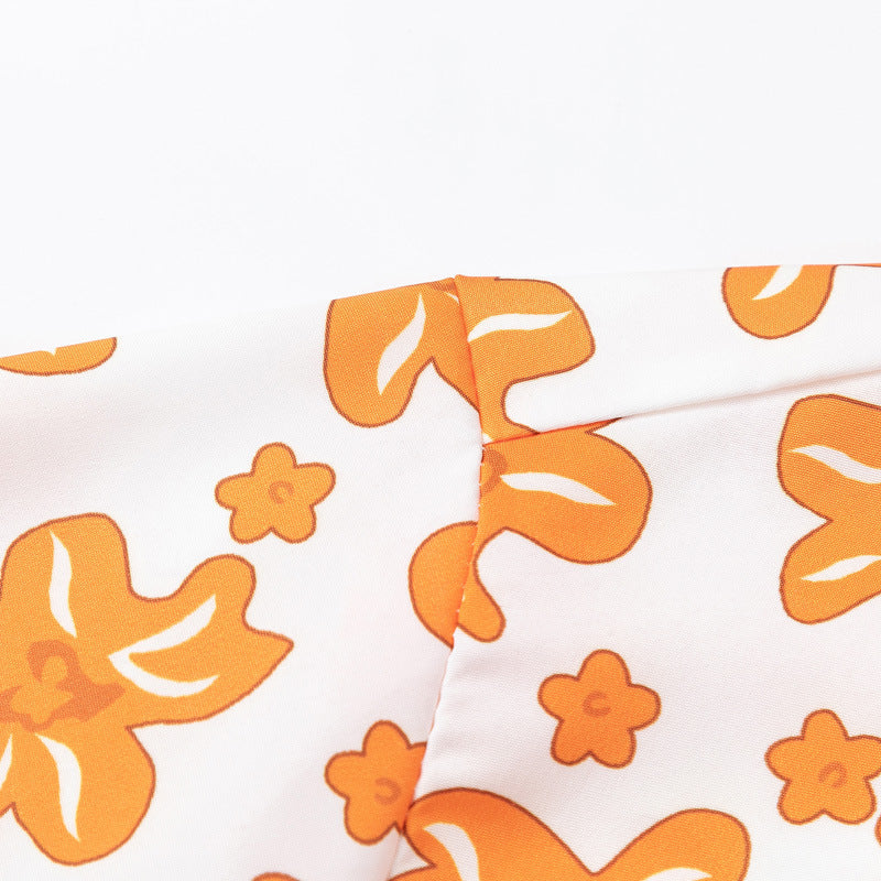 New for summer: floral print short-sleeved shirt