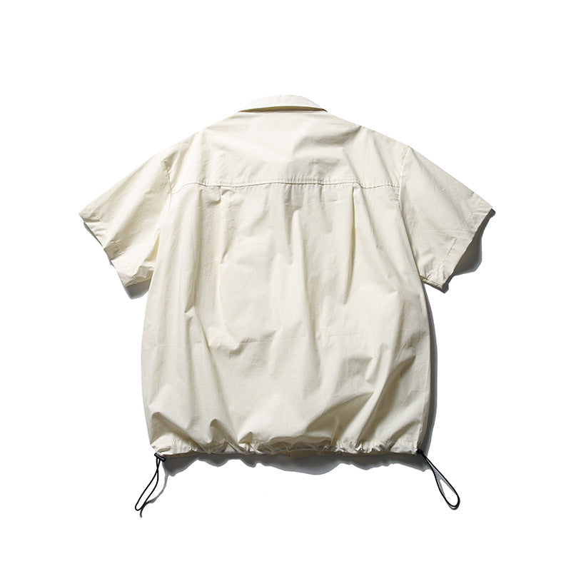 New for summer: Solid color 3D pocket short sleeve shirt