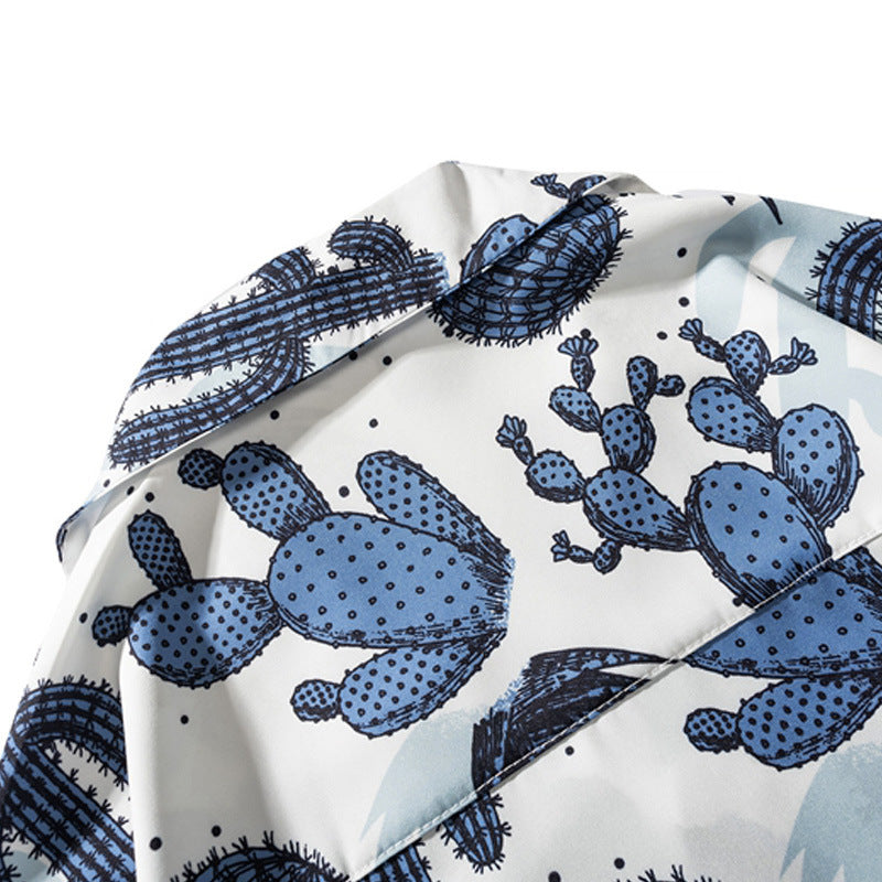 New for summer: cactus print short-sleeved shirt