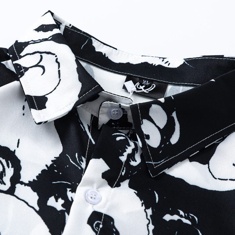 New for summer: Panda print short-sleeved shirt