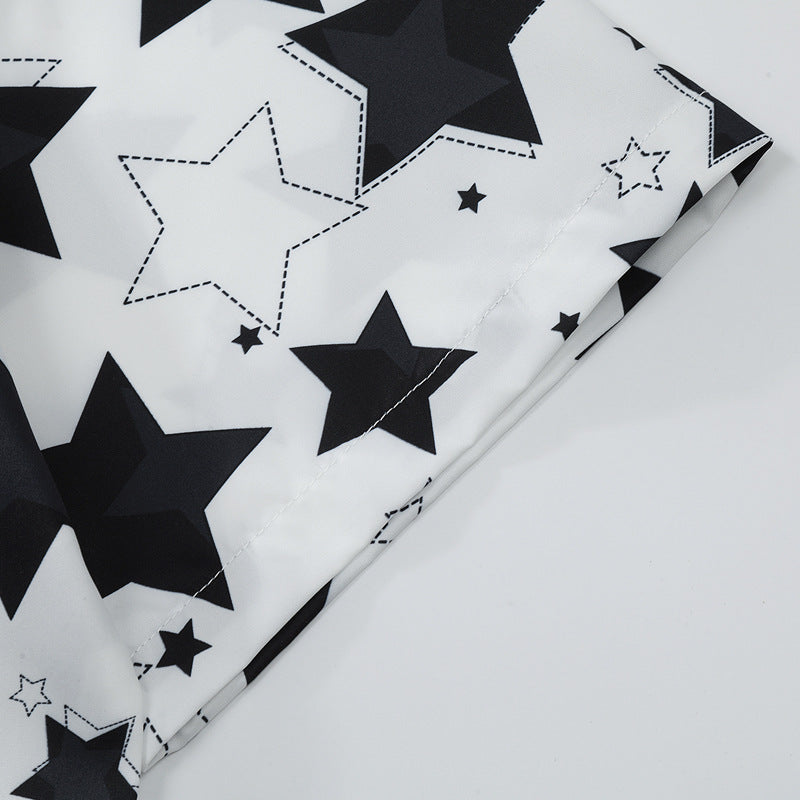 New summer star pattern short sleeve shirt