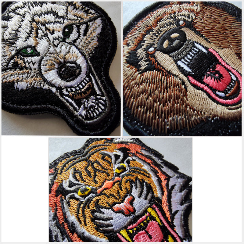 American casual retro embroidered fabric with 5 types of badges