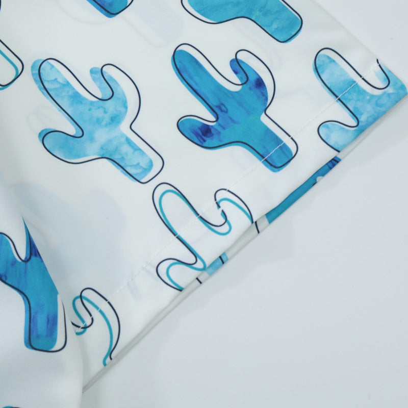 New for summer: cactus print short-sleeved shirt