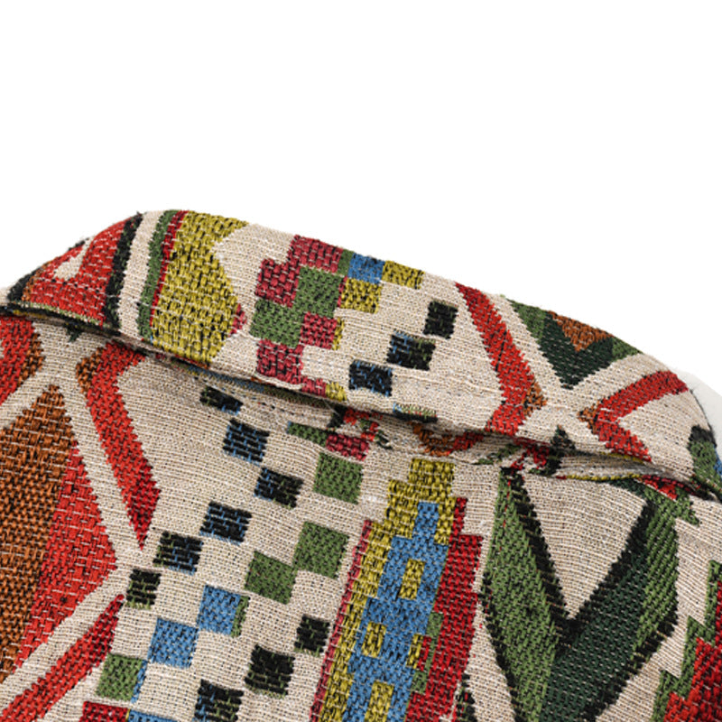 New for Spring: Ethnic Geometric Print Long Sleeve Shirt