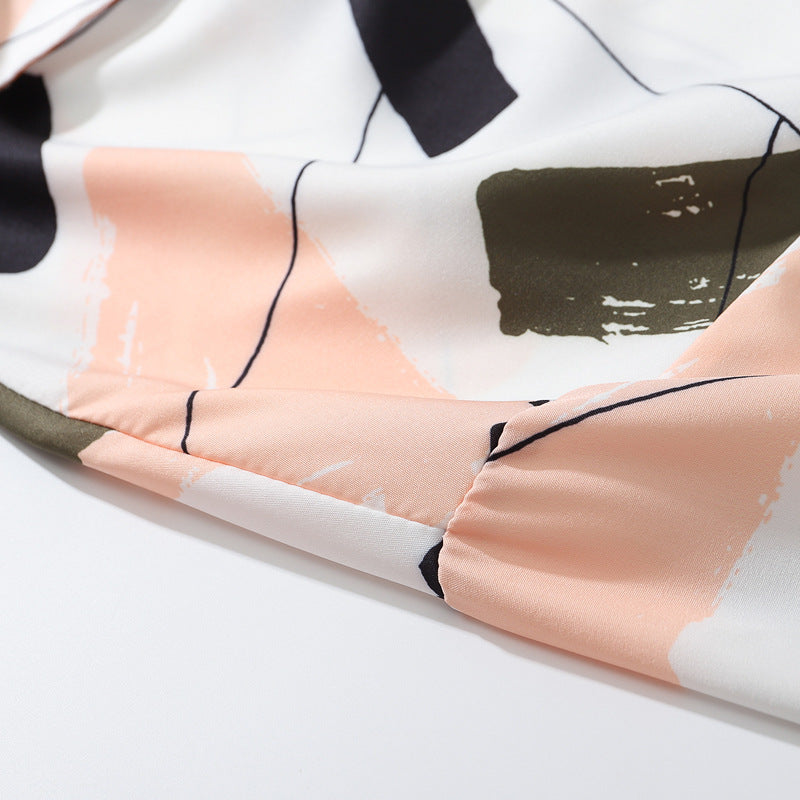 New for summer: Graffiti print short-sleeved shirt