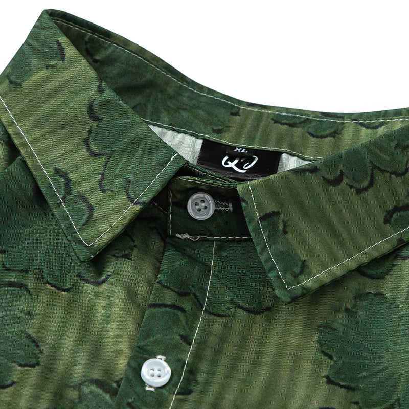 New for summer: Aloha print short-sleeved shirt