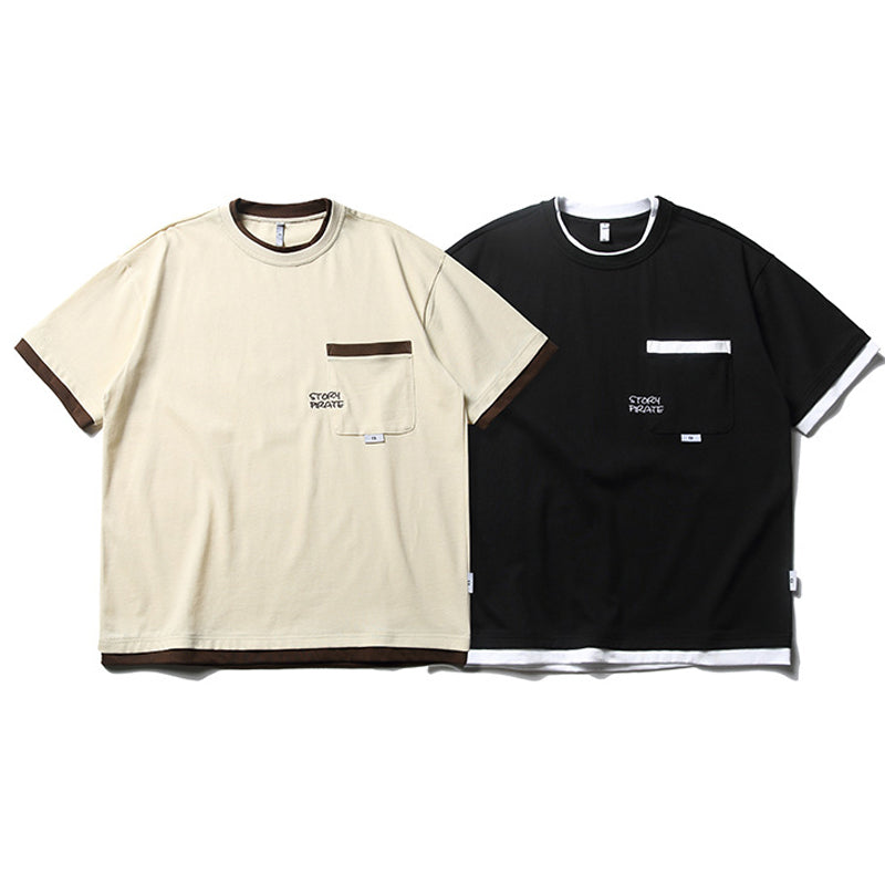New for summer: plain crew neck T-shirt with pocket
