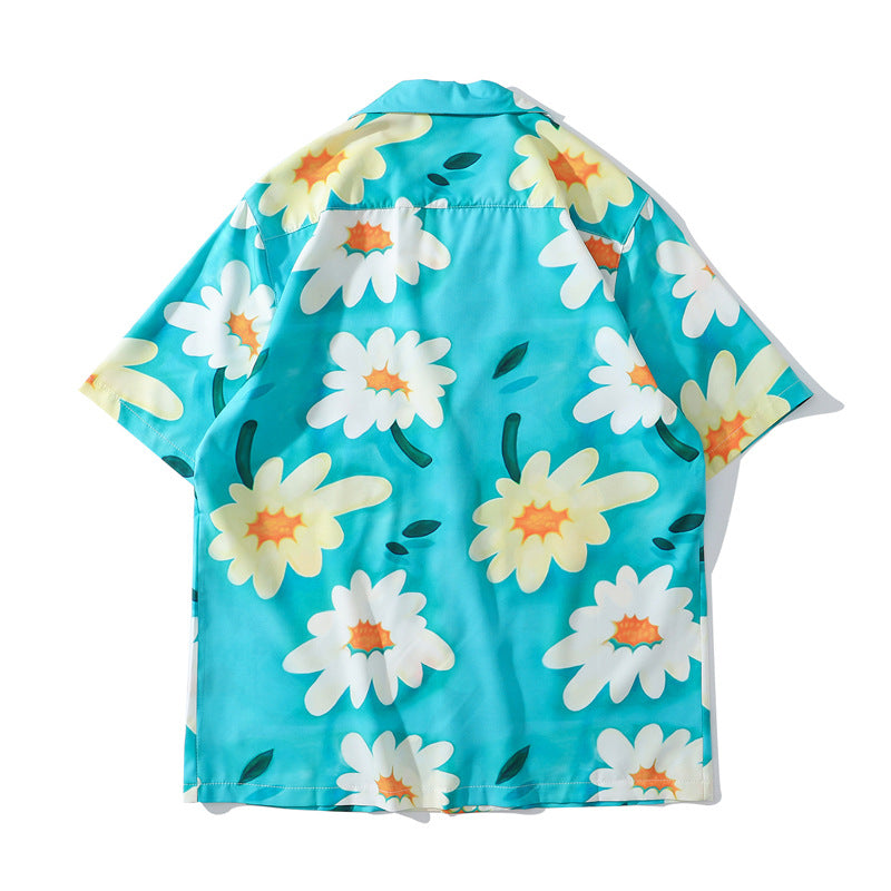 Aloha style floral print shirt in two colors