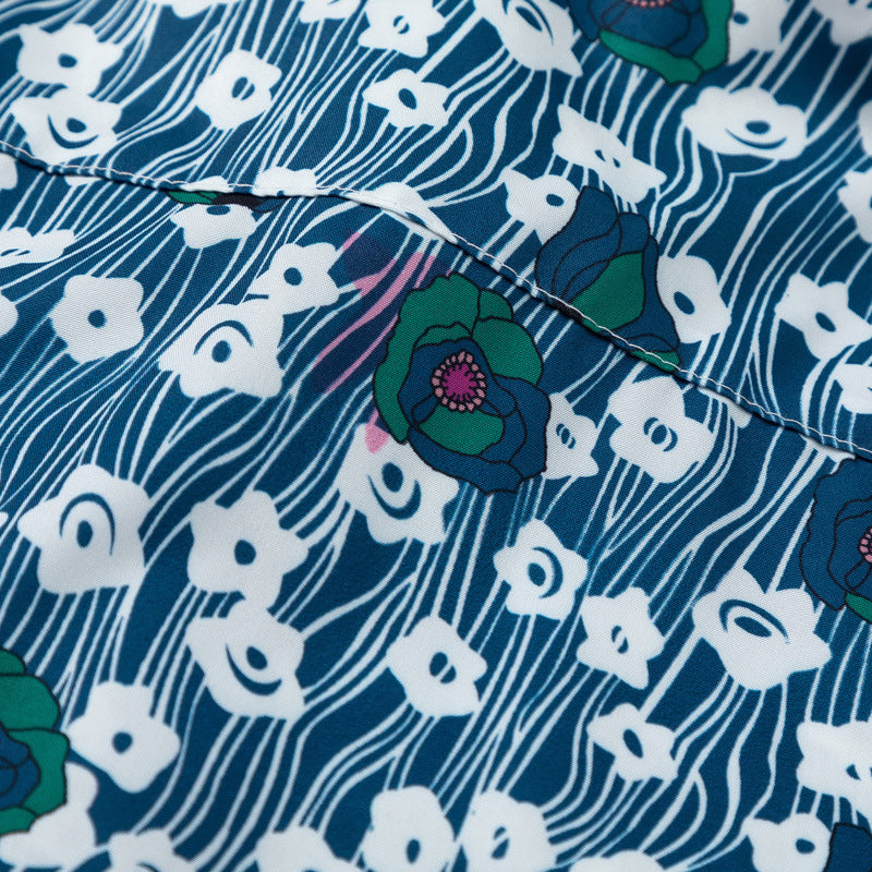 New for summer: floral print short-sleeved shirt