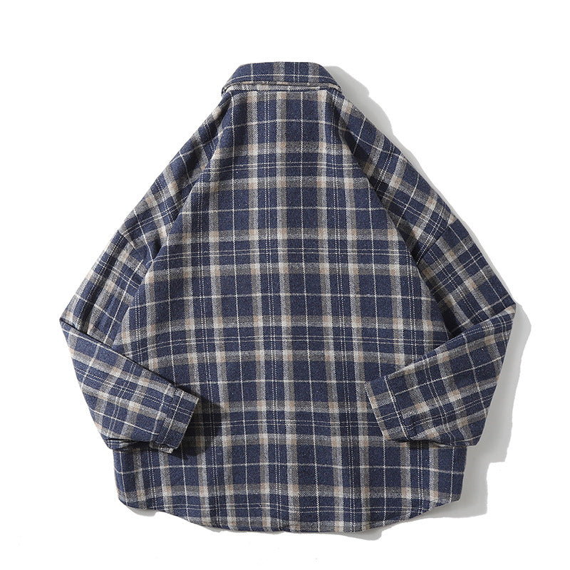 New Spring Vintage Check Long Sleeve Shirt