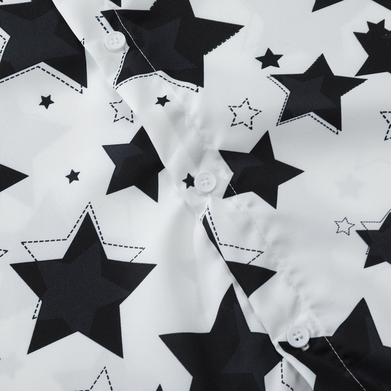 New summer star pattern short sleeve shirt