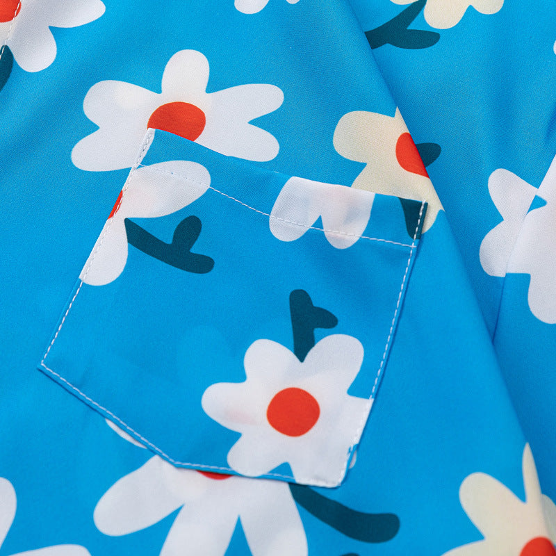 Aloha style daisy print shirt