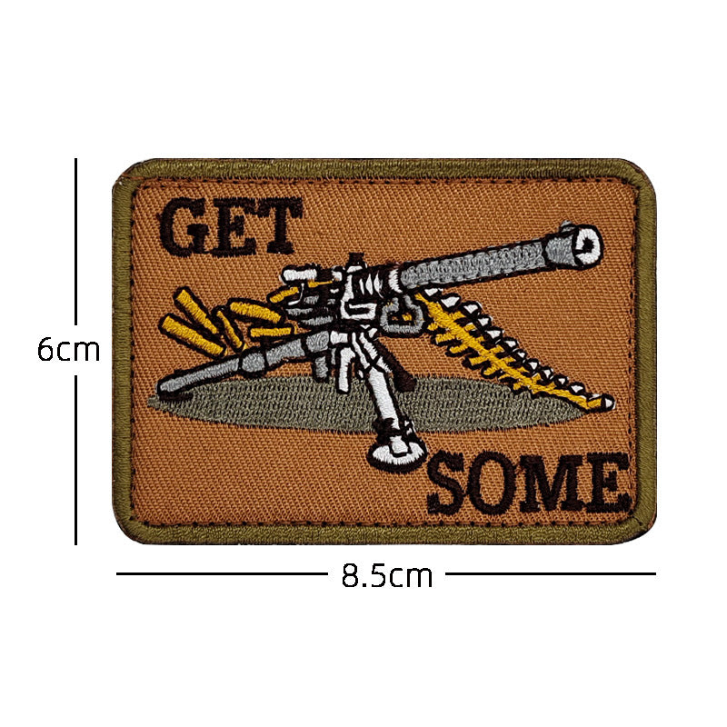 American casual retro embroidered fabric with 5 types of badges