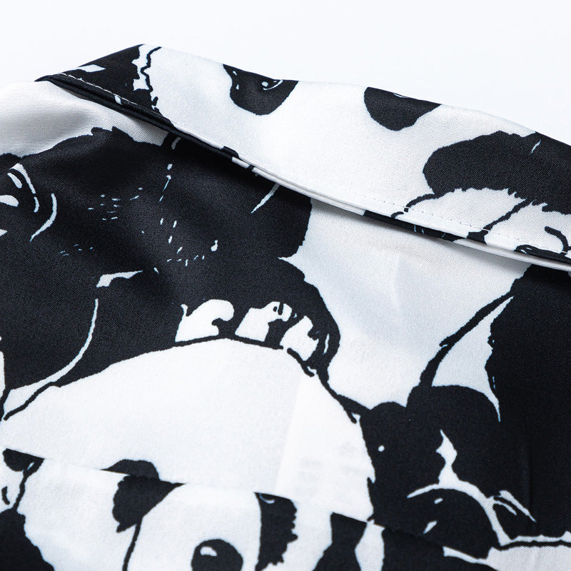 New for summer: Panda print short-sleeved shirt