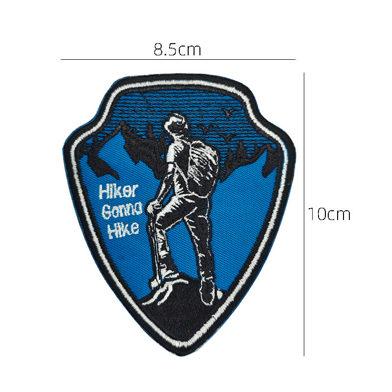 American casual retro embroidered fabric with 5 types of badges
