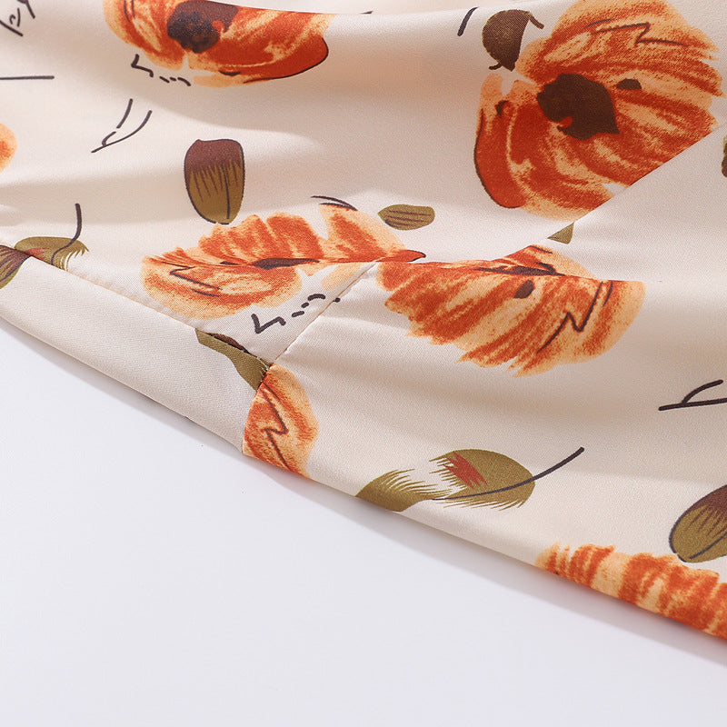Vintage Spring New Floral Print Shirt