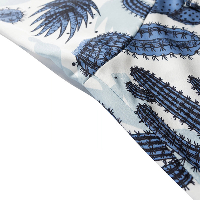 New for summer: cactus print short-sleeved shirt