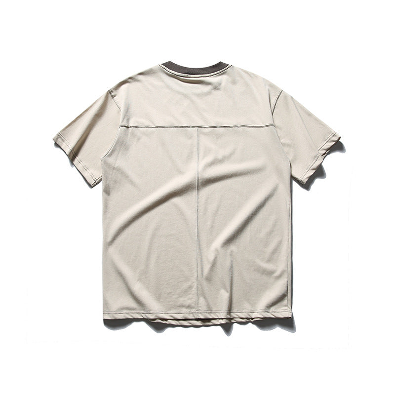 New summer color combination short sleeve T-shirt