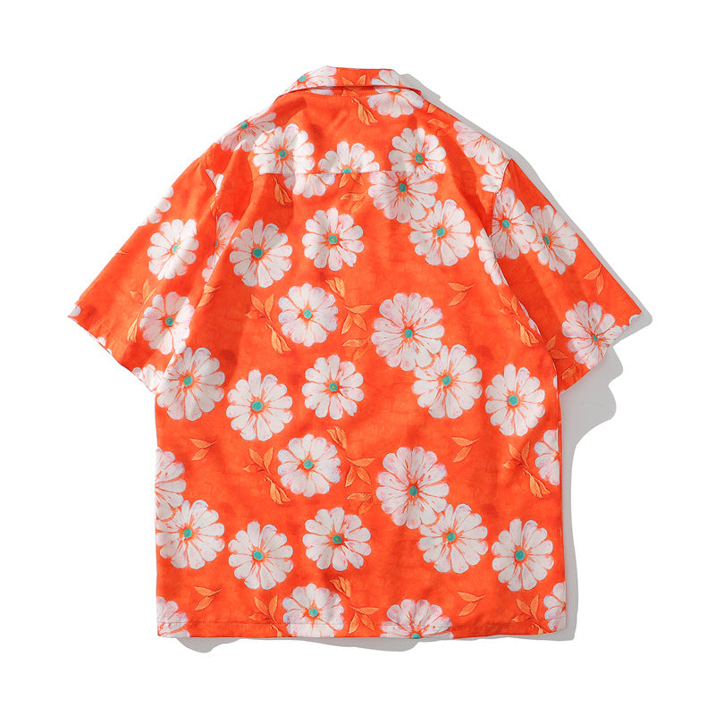 New for summer: floral print short-sleeved shirt