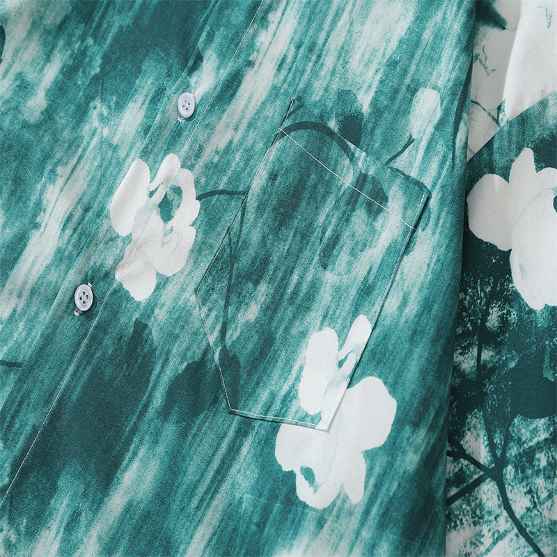 New Spring Floral Print Shirt