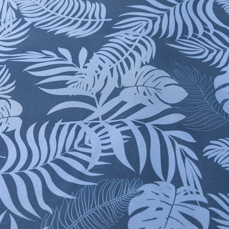 New summer color combination leaf print short sleeve shirt
