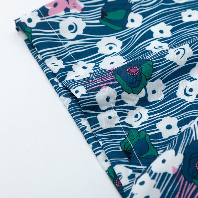 New for summer: floral print short-sleeved shirt