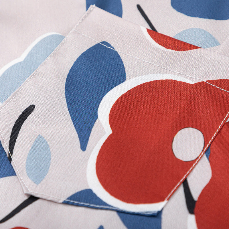 New for summer: floral print short-sleeved shirt