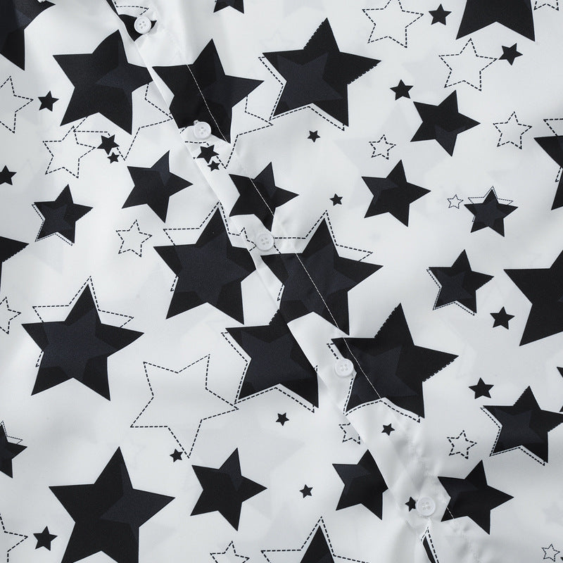 New summer star pattern short sleeve shirt