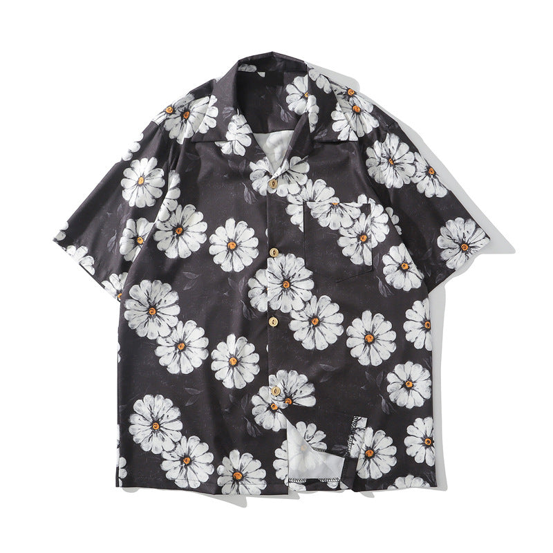New for summer: floral print short-sleeved shirt