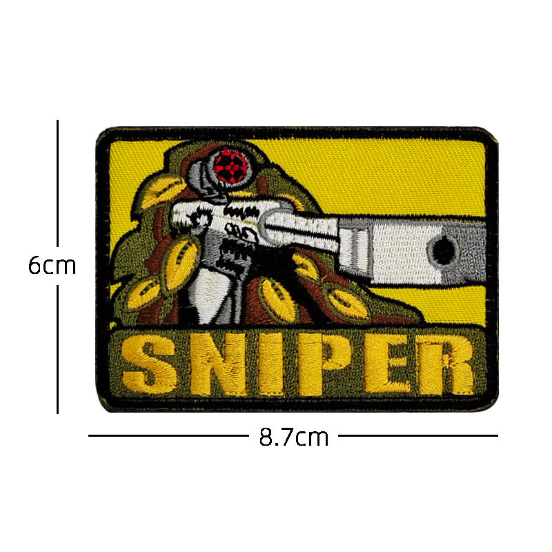 American casual retro embroidered fabric with 5 types of badges