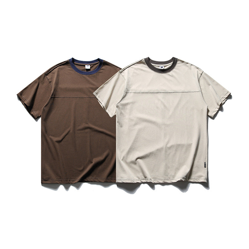 New summer color combination short sleeve T-shirt