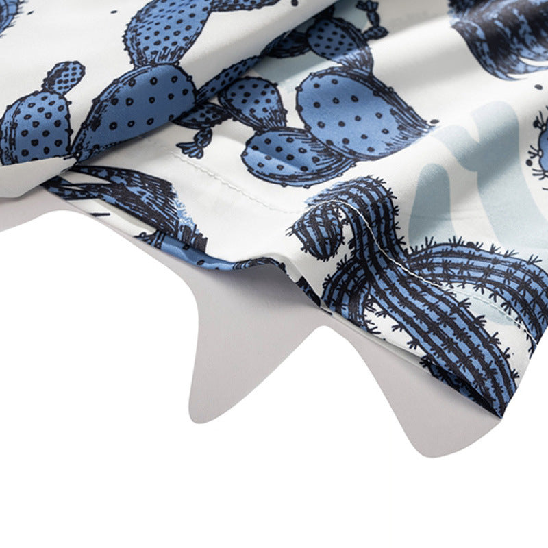 New for summer: cactus print short-sleeved shirt