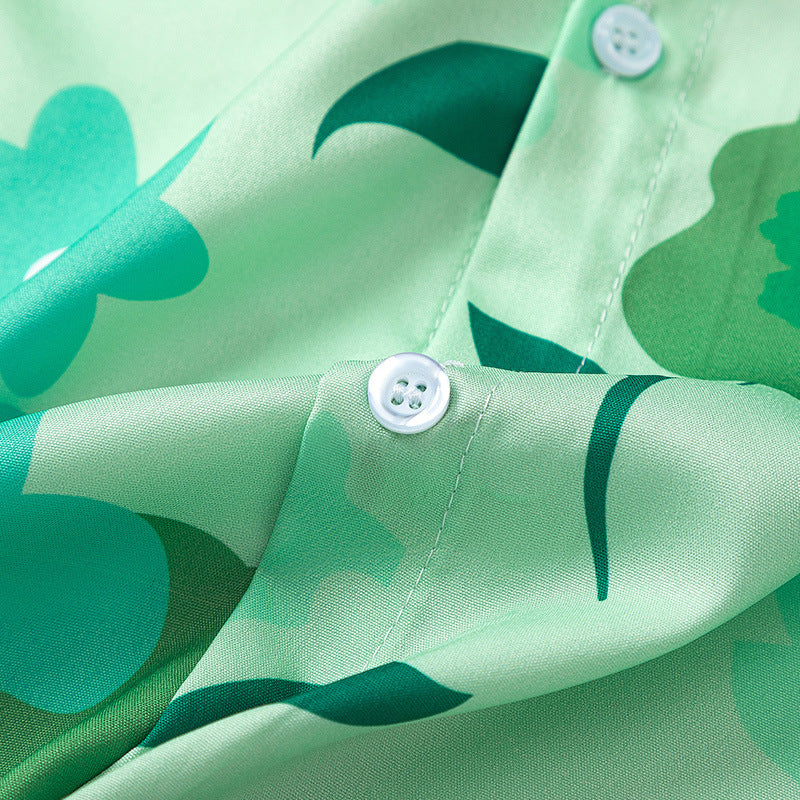 New for summer: Hawaiian floral print short-sleeved shirt